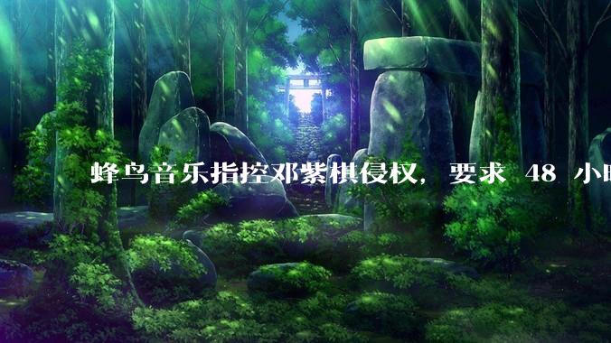 蜂鸟音乐指控邓紫棋侵权，要求 48 小时内下架重录歌曲，邓紫棋回应「不会下架」，这一指控合理吗？